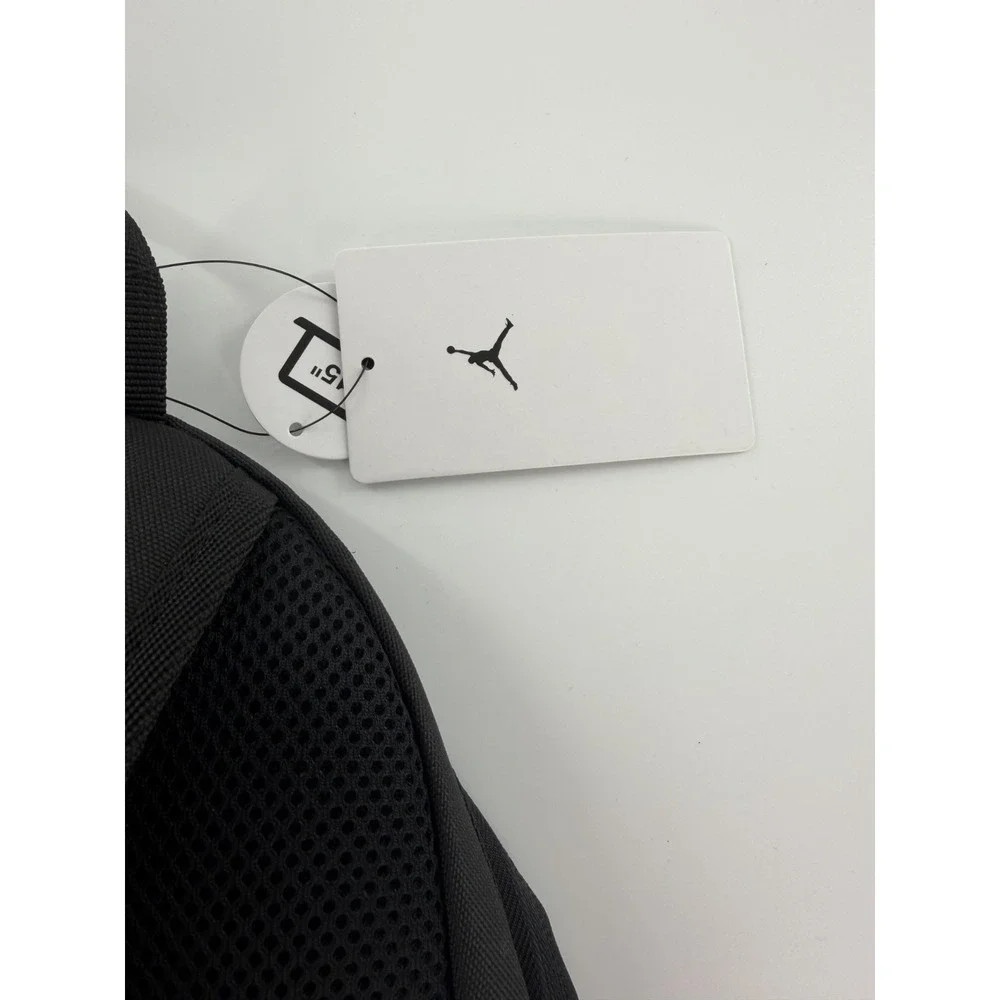 Nike Jordan Air School Backpack Pencil Case Bottle Pocket Large Black 9A0503-023
